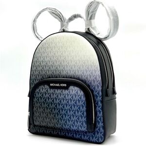 Michael Kors Jaycee Medium Signature Logo Backpack Black Multi